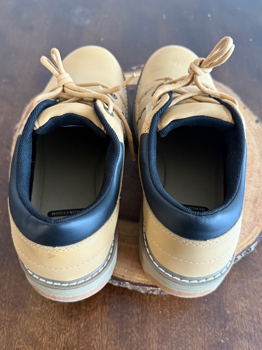 George Men's Lace-Up Oxfords in Tan and Black Size 10.5 Boots - Picture 5 of 8